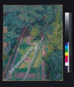 Ein Blick aus dem Fenster in der Cambrian Road 6, Richmond von Spencer Frederick Gore