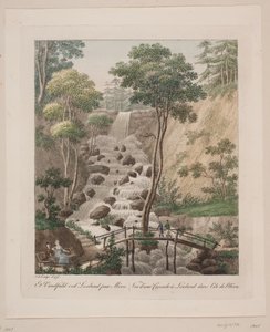 Ein Wasserfall bei Liselund auf Møn