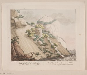 Ansicht eines Teils der Kreidefelsen auf Møn, genannt Dronningestolen von Søren L. Lange