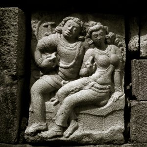 Isurumuniya-Liebende, 6. Jahrhundert, Gupta-Stil-Schnitzerei