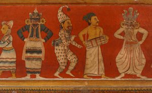 Wandgemälde im Bildhaus des Subdharama-Tempels, Dehiwala
