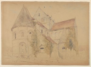 Skizze der Kirche St. Nikolaus, Caen, Frankreich