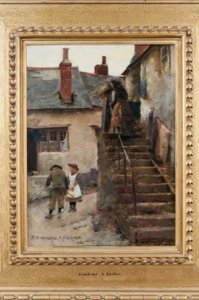 Kinder in einer Straße in Newlyn von Stanhope Forbes