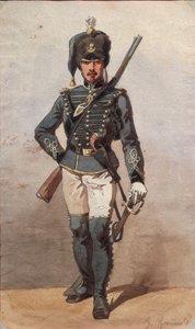 Studie von Uniformen, Zeichnung von Stanislao Grimaldi del Poggetto von Stanislas Grimaldi del Poggetto