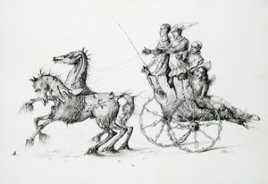 Tod in der Kutsche, um 1850-1890
