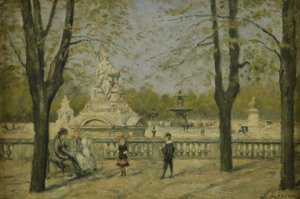 Place de la Concorde, Blick von der Tuilerien-Terrasse, ca. 1880