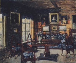Das Wohnzimmer im Herrenhaus Rozhdestveno