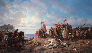 Der Tod von König Wladyslaw III. bei Varna, 1865-1875 von Stanislav Khlebovsky