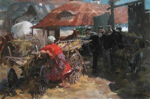 Flirt auf dem Markt von Stanislaw Bohusz Sistrzencewicz