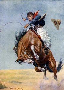 Der Bockspringer (Farblithografie)
