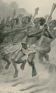 Ein Maori-Kriegstanz von Stanley L. Wood