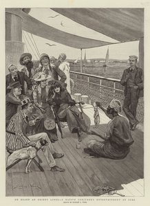 An Bord eines Orient-Liners, Unterhaltung eines einheimischen Zauberers in Suez von Stanley L. Wood