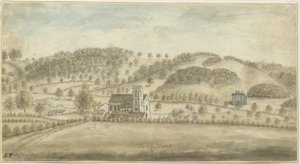 Colwich Kirche und Oakedge House von Stebbing Shaw