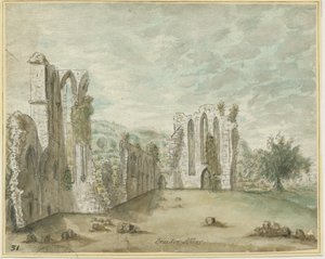 Croxden Abbey: Aquarell, nd [1762-1802] von Stebbing Shaw