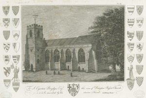 Drayton Bassett Kirche (Stich) von Stebbing Shaw
