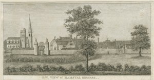 Hamstall Ridware - Kirche und Herrenhaus (Stich)