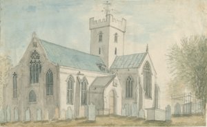 Leigh Kirche: Aquarell, nd [ca. 1795] von Stebbing Shaw