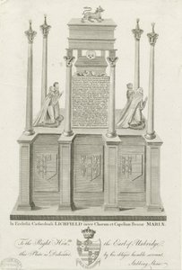 Lichfield Kathedrale - Grab von William Paget (Stich) von Stebbing Shaw