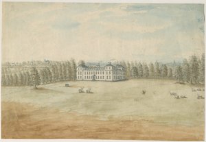 Sandwell Park - Halle: Aquarellmalerei, undatiert [1762-1798] von Stebbing Shaw