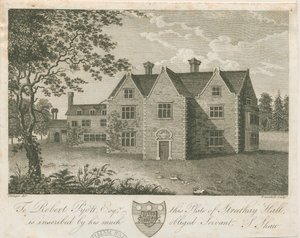 Streethay Hall: Gravur, nd [spätes 18. Jh.]