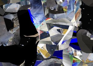 Zerbrochenes blaues Abstrakt von Stefan Fransson