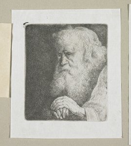 Halbporträt eines alten Mannes mit weißem Bart von Stefan Juliusz Norblin de la Gourdaine