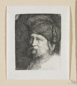 Kopf eines Mannes mit Turban von Stefan Juliusz Norblin de la Gourdaine