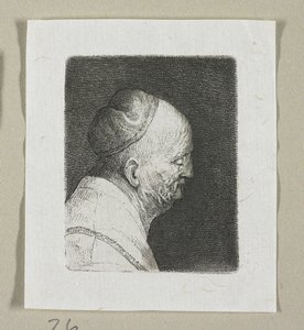 Kopf eines alten Mannes im Profil nach rechts von Stefan Juliusz Norblin de la Gourdaine