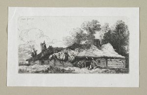 Landschaft mit polnischem Bauernhof