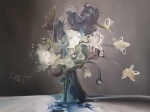 Fließende abstrakte Blumen