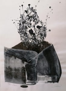 Monochrome Abstrakte Explosion
