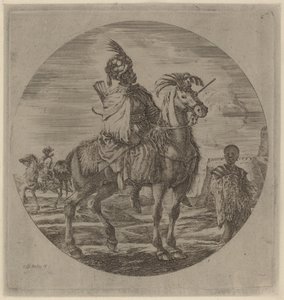 Ein schwarzer Reiter von Stefano della Bella