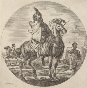 Ein schwarzer Reiter von Stefano della Bella