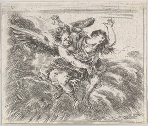 Boreas und Orithyia, aus Spiel der Mythologie Jeu de la Mythologie, 1644 von Stefano della Bella