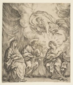 Jesuskind erklärt die Schriften seiner Mutter und St. Joseph