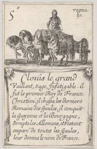 Clovis der Große Tapfer, weise..., aus dem Spiel der Könige von Frankreich Jeu des Rois de F..., 1644