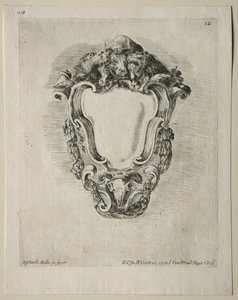 Sammlung verschiedener Kaprizen und neuer Entwürfe von Kartuschen und Ornamenten: Nr. 12 von Stefano della Bella