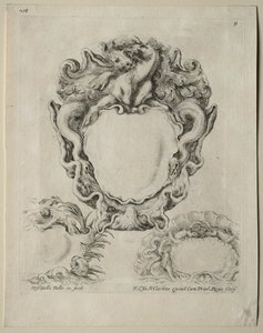 Sammlung verschiedener Kaprizen und neuer Entwürfe von Kartuschen und Ornamenten: Nr. 9 von Stefano della Bella