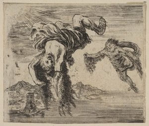 Daedalus und Ikarus, aus dem Spiel der Mythologie, 1644 von Stefano della Bella
