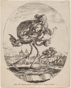 Der Tod trägt ein Kind nach rechts von Stefano della Bella