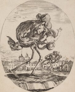Der Tod trägt ein Kind nach rechts, wahrscheinlich 1648 von Stefano della Bella
