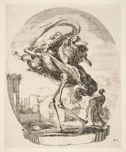 Der Tod entführt eine Frau, aus Die fünf Tode, ca. 1648 von Stefano della Bella