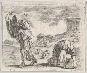 Deukalion und Pyrrha, aus dem Spiel der Mythologie, 1644