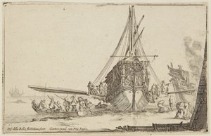 Einschiffung (Verschiedene Figuren) von Stefano della Bella