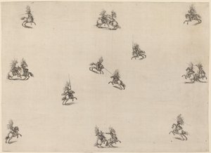 Kämpfende Kavaliere, 1652 von Stefano della Bella