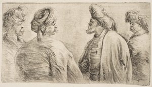Vier Türken, Halbfiguren von Stefano della Bella