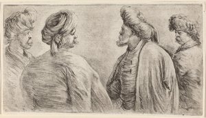 Vier Türken mit Turbanen von Stefano della Bella