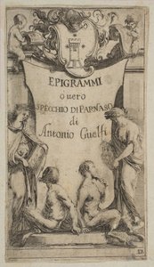 Frontispiz für Epigrammi de Guelfi, ca. 1636