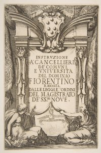 Frontispiz für die Instruzione a Cancellieri, 1635 von Stefano della Bella