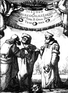 Frontispiz von Galileos Dialogo dei Massimi Sistemi, 1632 von Stefano della Bella